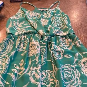 Spaghetti strap green dress